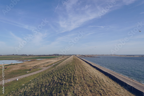 landscape of Texel island from observation point