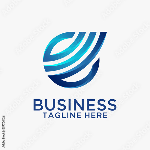 Global business logo design
