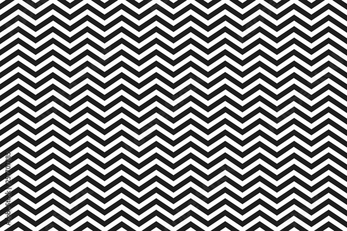 Black and white zigzag chevron pattern - Seamless line texture abstract geometry background