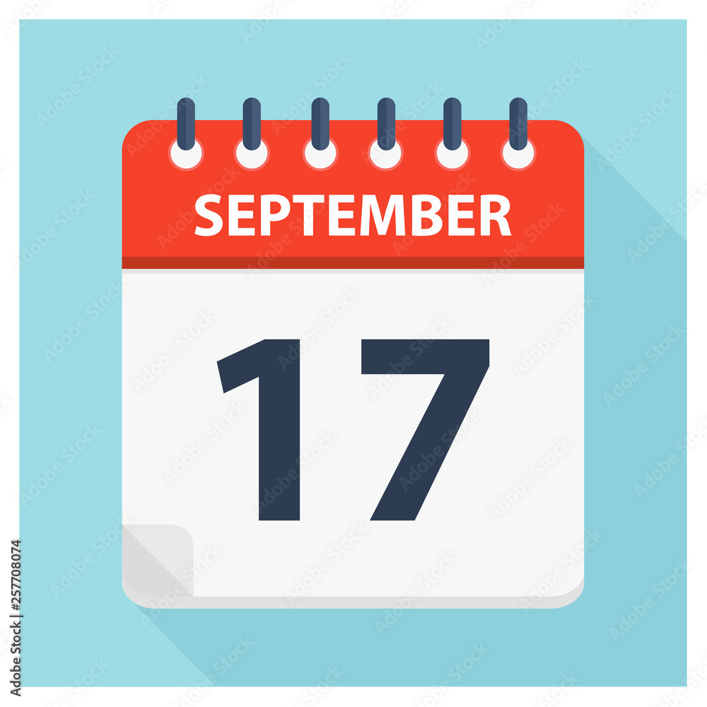 September 17 - Calendar Icon - Calendar design template September 17 - Calendar Icon - Calendar design template
