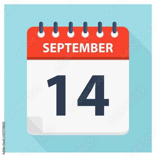 September 14 -  Calendar Icon - Calendar design template