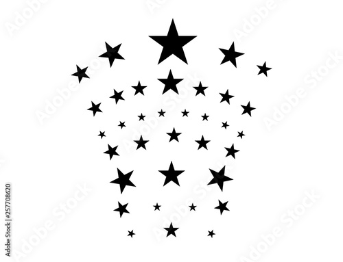Stars on a white background. 