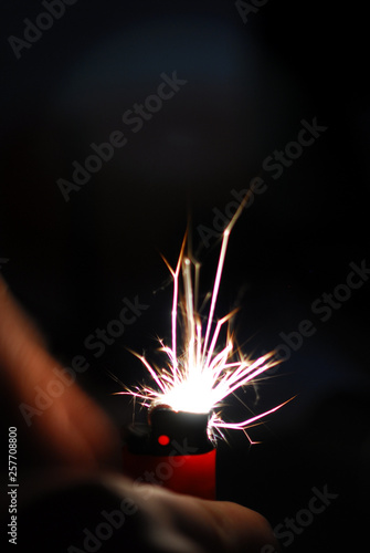 Lighter sparks macro