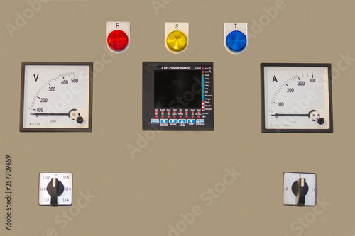 electric control panel cabinet display status lamp voltage amp for power plant or factory