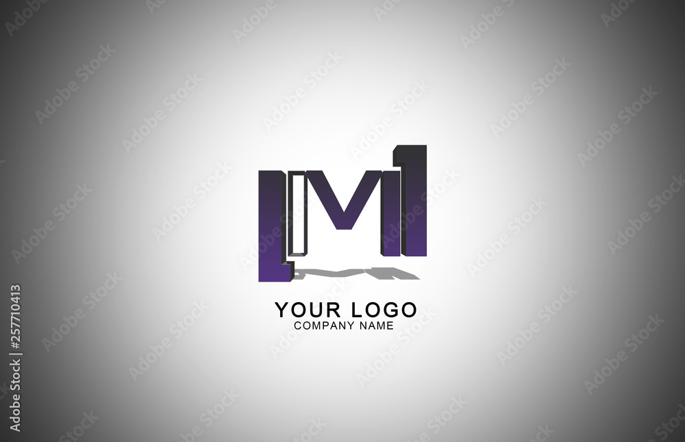 Logo 'M' bisnes - obrazy, fototapety, plakaty 