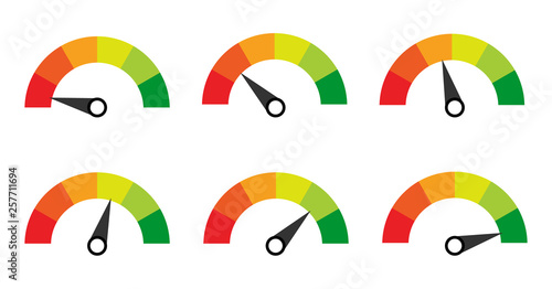 Scale. Gauge. Meter. Indicators with different indicators.