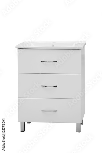 bathroom furniture isolated on white background