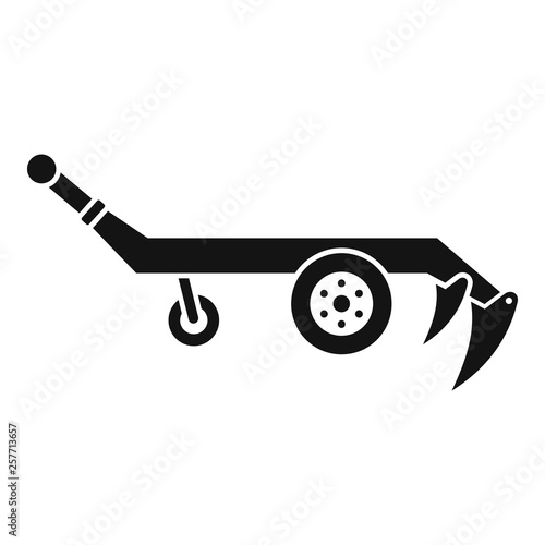 Tractor plow icon. Simple illustration of tractor plow vector icon for web design isolated on white background