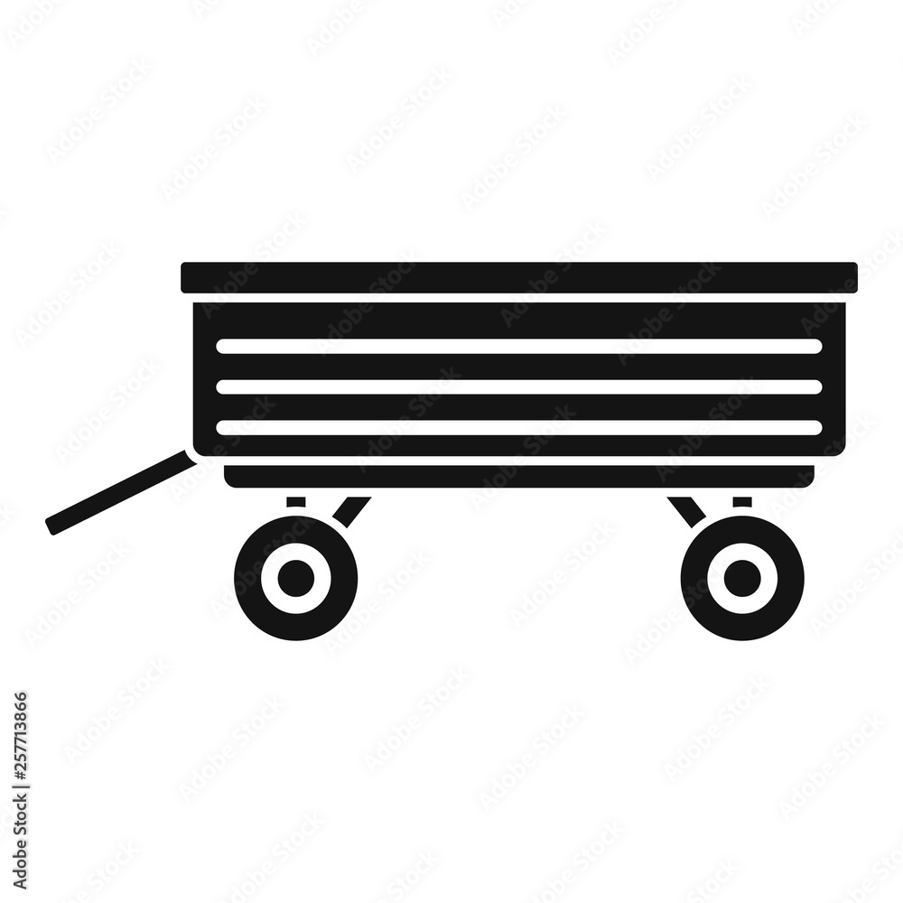 Trailer icon. Simple illustration of trailer vector icon for web design isolated on white background