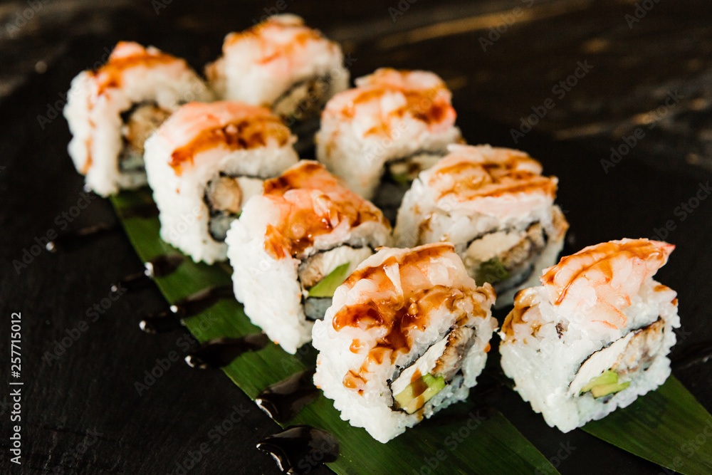 rolls with fresh fish, vegetables and cream cheese rolls with fresh fish, vegetables and cream cheese