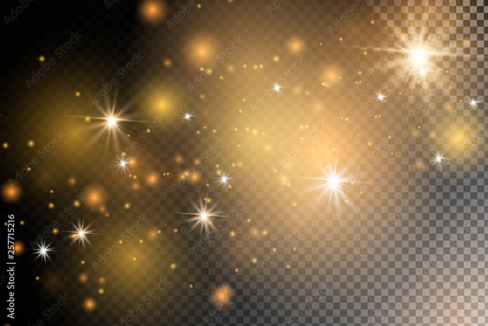 The dust sparks and golden stars shine with special light. The dust sparks and golden stars shine with special light.