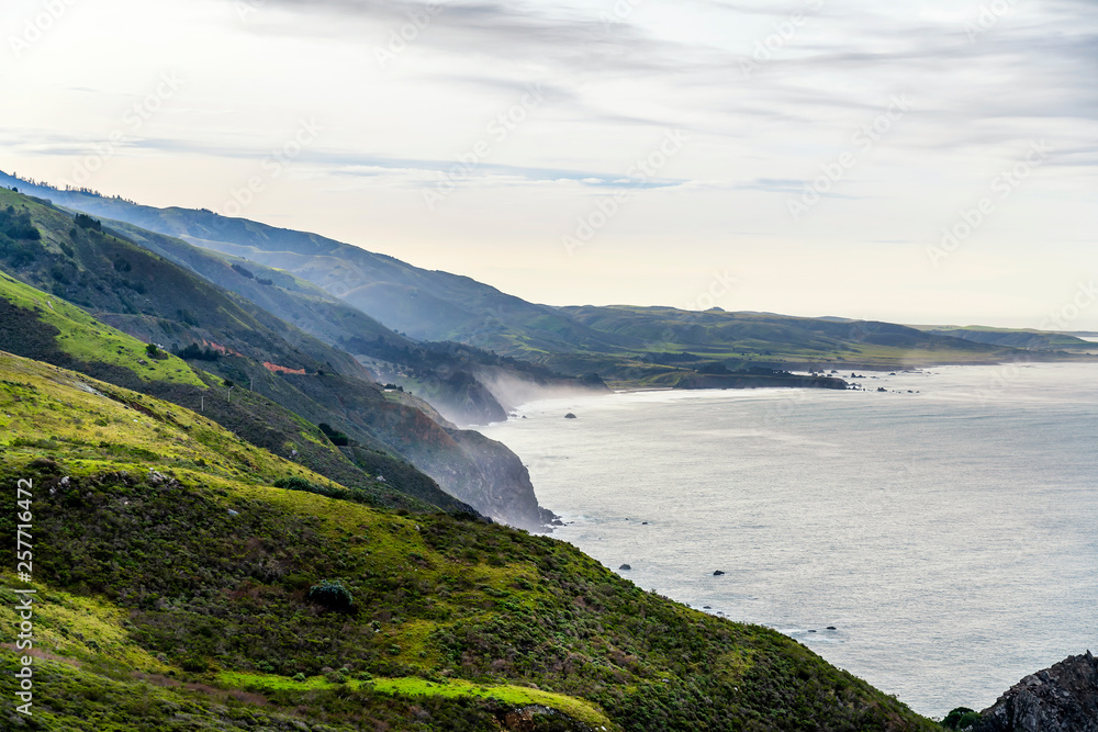 Coastal View of Big Sur and Coastal Mountains