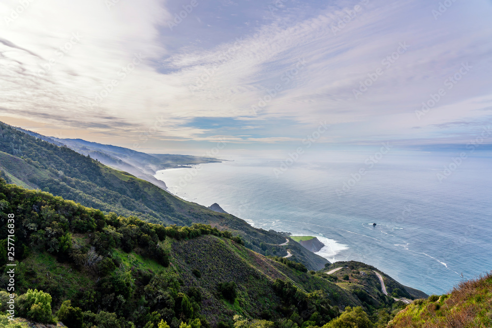 Coastal Mountain View of Big Sur, CA