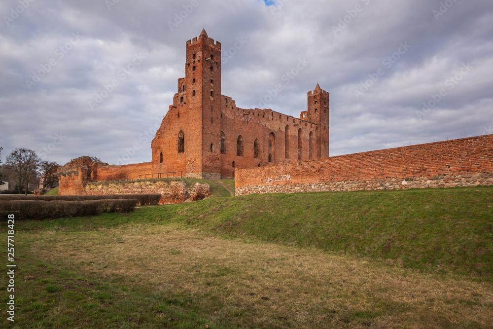 Ruins of the gothic teutonic castle in Radzyn Chelminski, Kujawsko-Pomorskie, Poland
