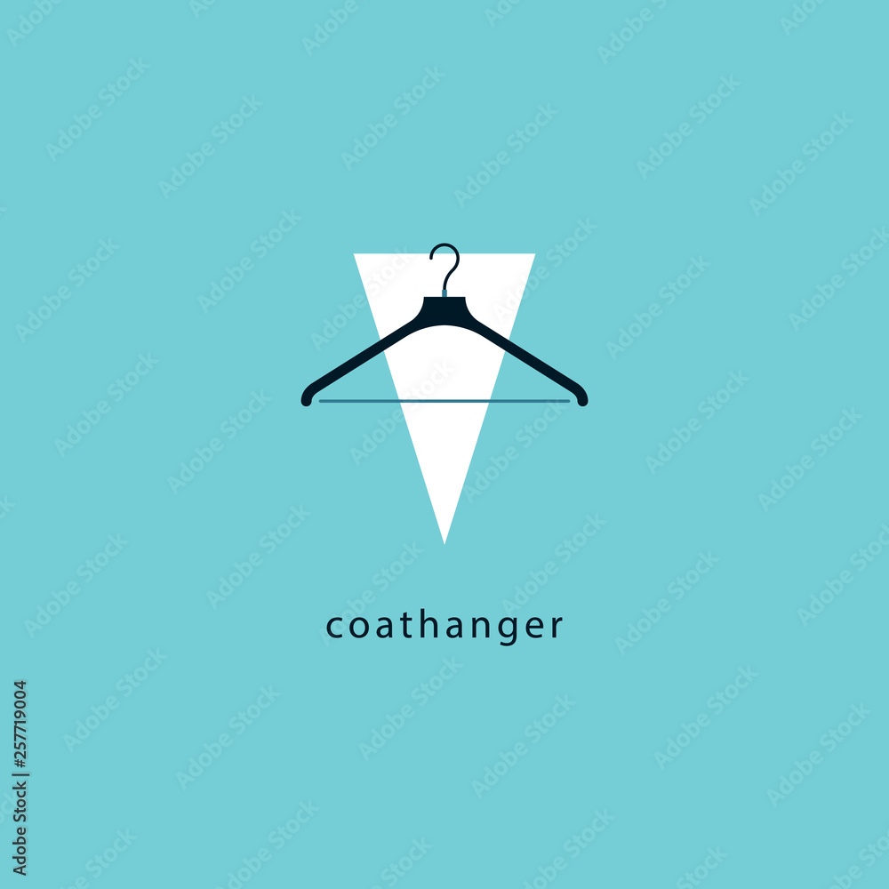 Coat Hanger Sign Symbol Label Icon With Hanger For Clothing Store coat-hanger-sign-symbol-label-icon-with-hanger-for-clothing-store