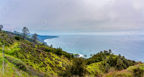 Panorama of Coastline and Coastal Mountains