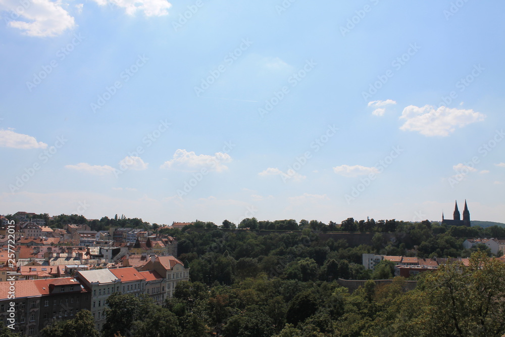 Panorama of the district of Nusle in Prague, Czech Republic