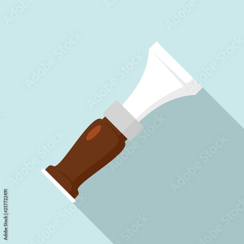 Hunter whistle icon. Flat illustration of hunter whistle vector icon for web design