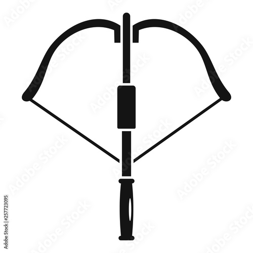 Hunt crossbow icon. Simple illustration of hunt crossbow vector icon for web design isolated on white background