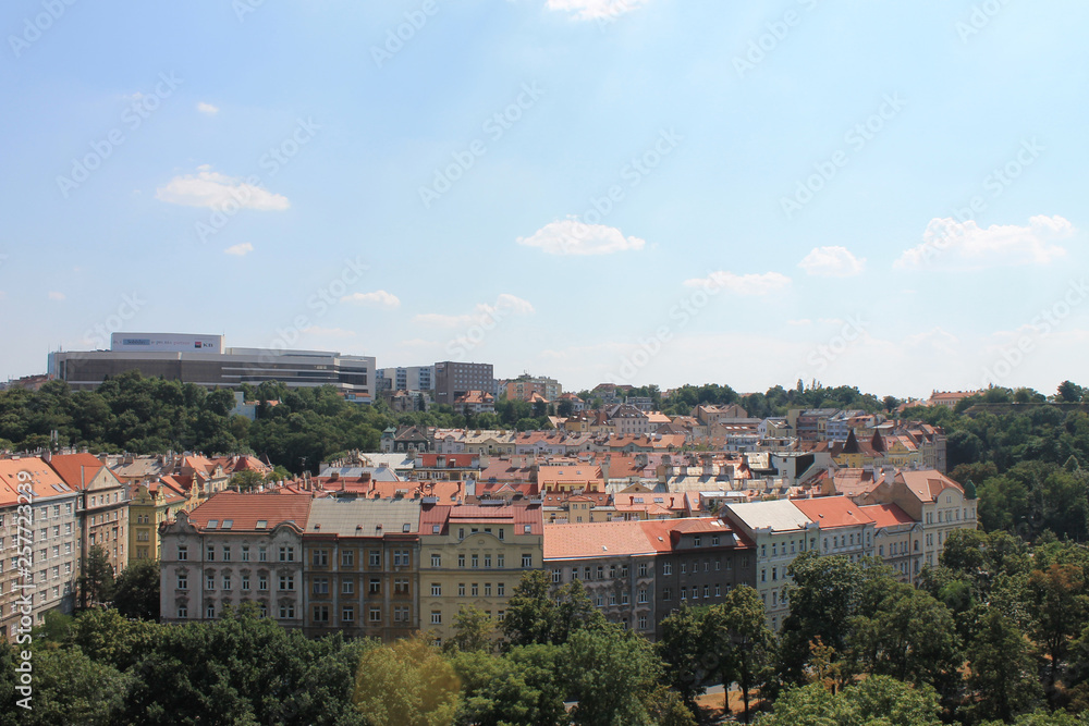 Panorama of the district of Nusle in Prague, Czech Republic