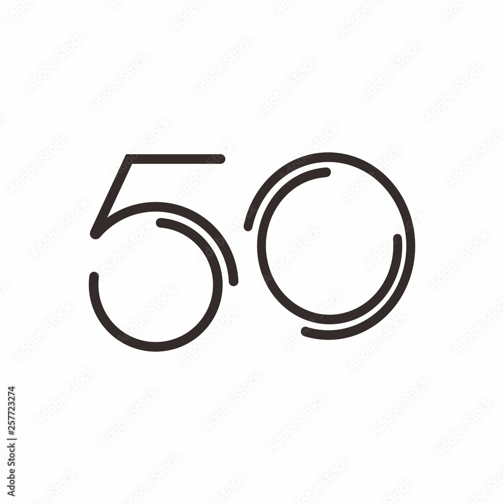 50 logo initial letter design template vector illustration 50 logo initial letter design template vector illustration
