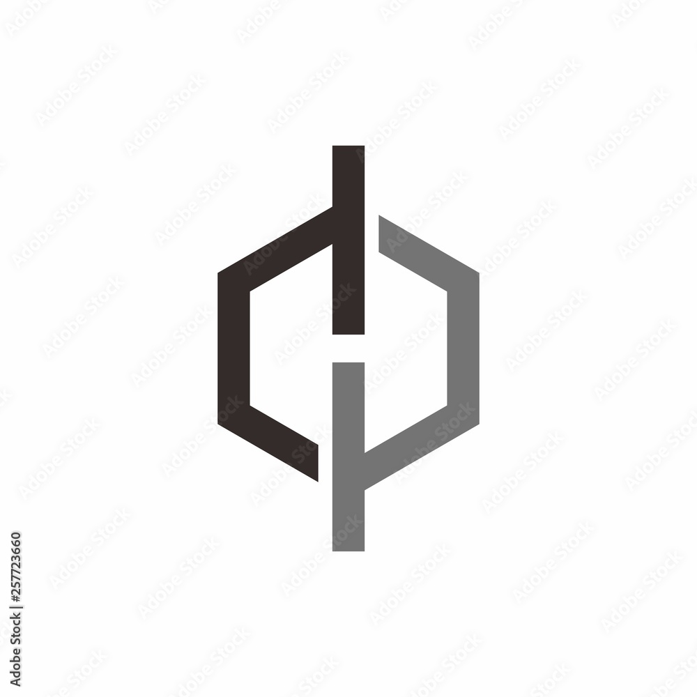 Obraz premium DP logo initial letter design template vector illustration