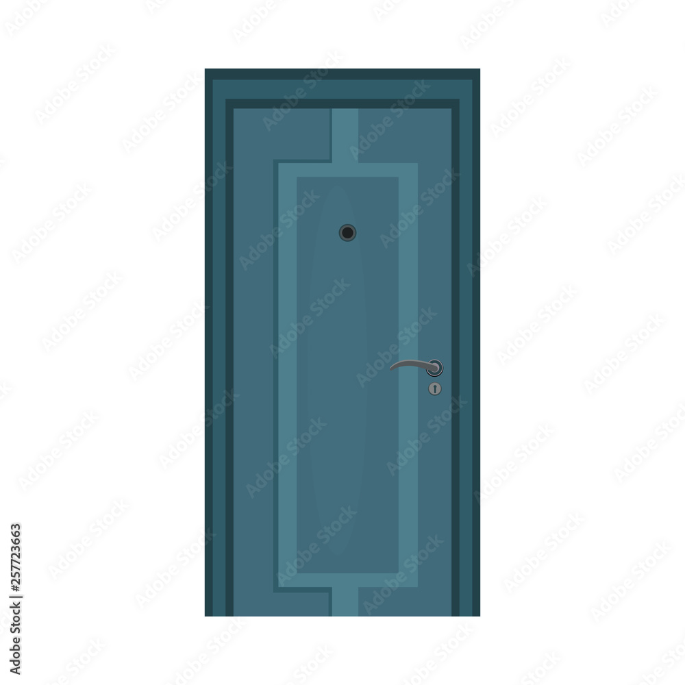 Hall door. Steel, door spy, entrance. Vector illustration can be used for topics like doorway, home, apartment Hall door. Steel, door spy, entrance. Vector illustration can be used for topics like doorway, home, apartment