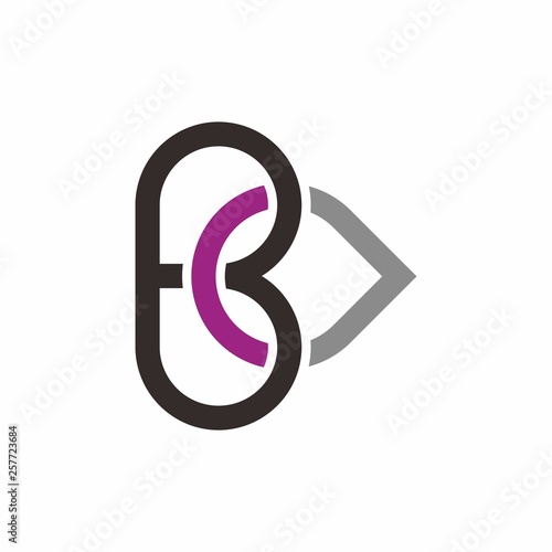 B logo initial letter design template vector illustration