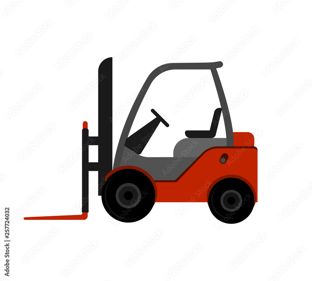 Forklift truck. Flat design. Forklift truck. Flat design.