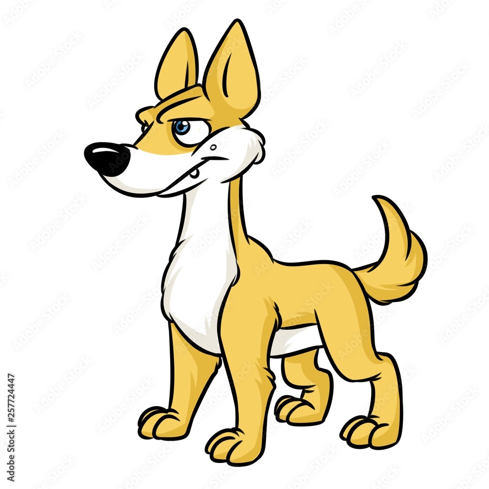 Dog looking carefully animal character cartoon illustration isolated image Dog looking carefully animal character cartoon illustration isolated image