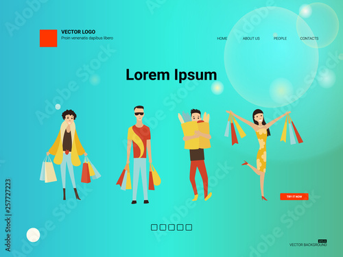 Responsive landing page web template or apps