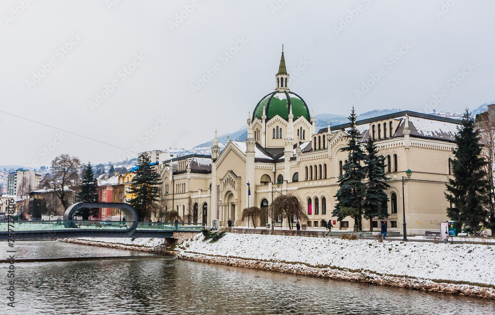 Obraz premium The Academy of Fine Arts in Sarajevo, Bosnia and Herzegovina