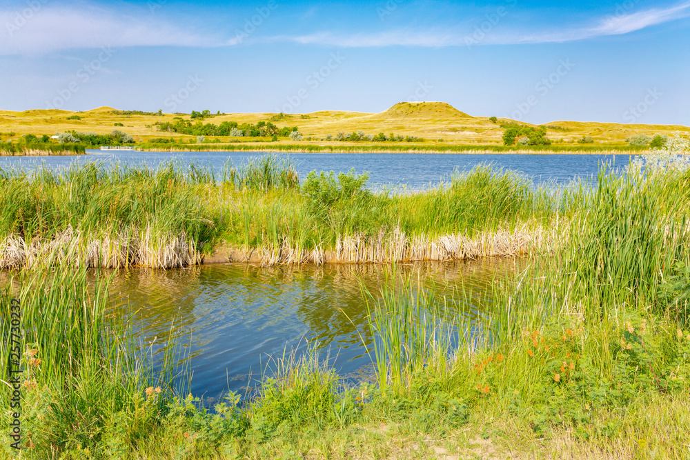 Sather Lake in Little Missouri National Grassland, North Dakota, USA Sather Lake in Little Missouri National Grassland, North Dakota, USA