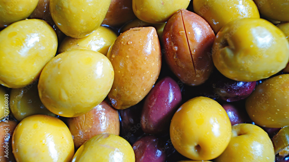 Aceitunas variadas para fondos y texturas Aceitunas variadas para fondos y texturas