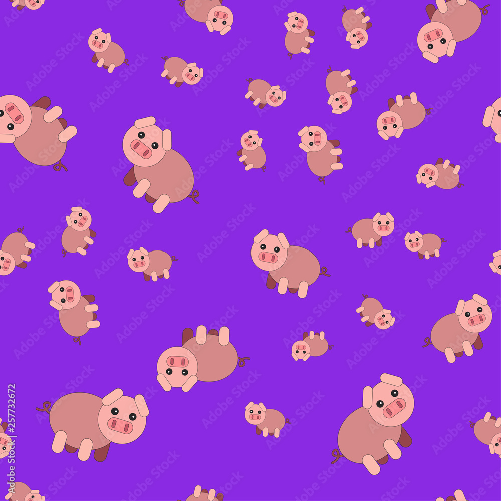 Seamless pattern of pig. Seamless pattern of pig.