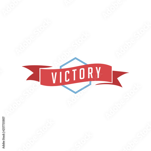 retro vintage badge label victory