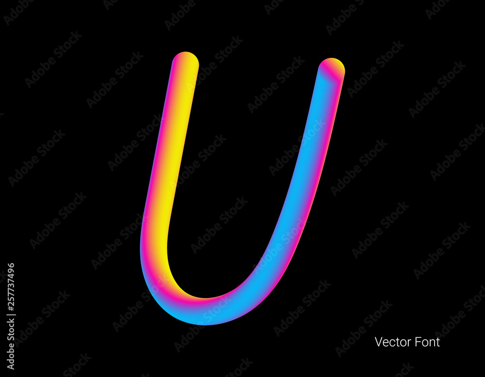 Vector letter. Abstract Letter Blend Line. Logo symbol Vector letter. Abstract Letter Blend Line. Logo symbol