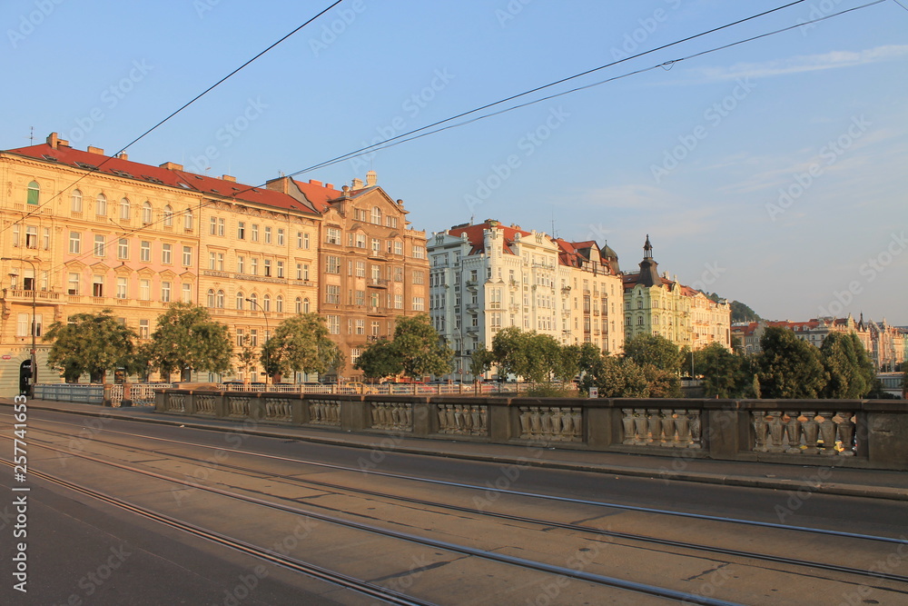 View of the embankment from the palatsky bridge