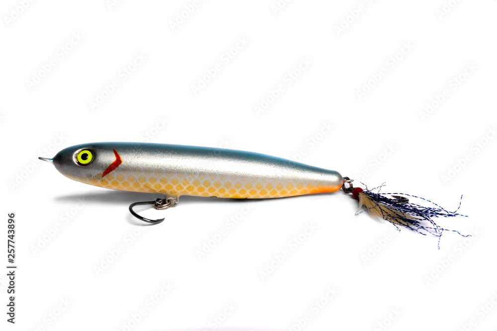 Fishing lure isolated on white Fishing lure isolated on white