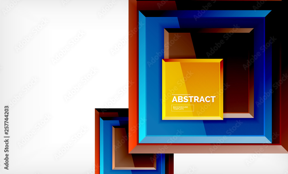 Square geometrical background Square geometrical background