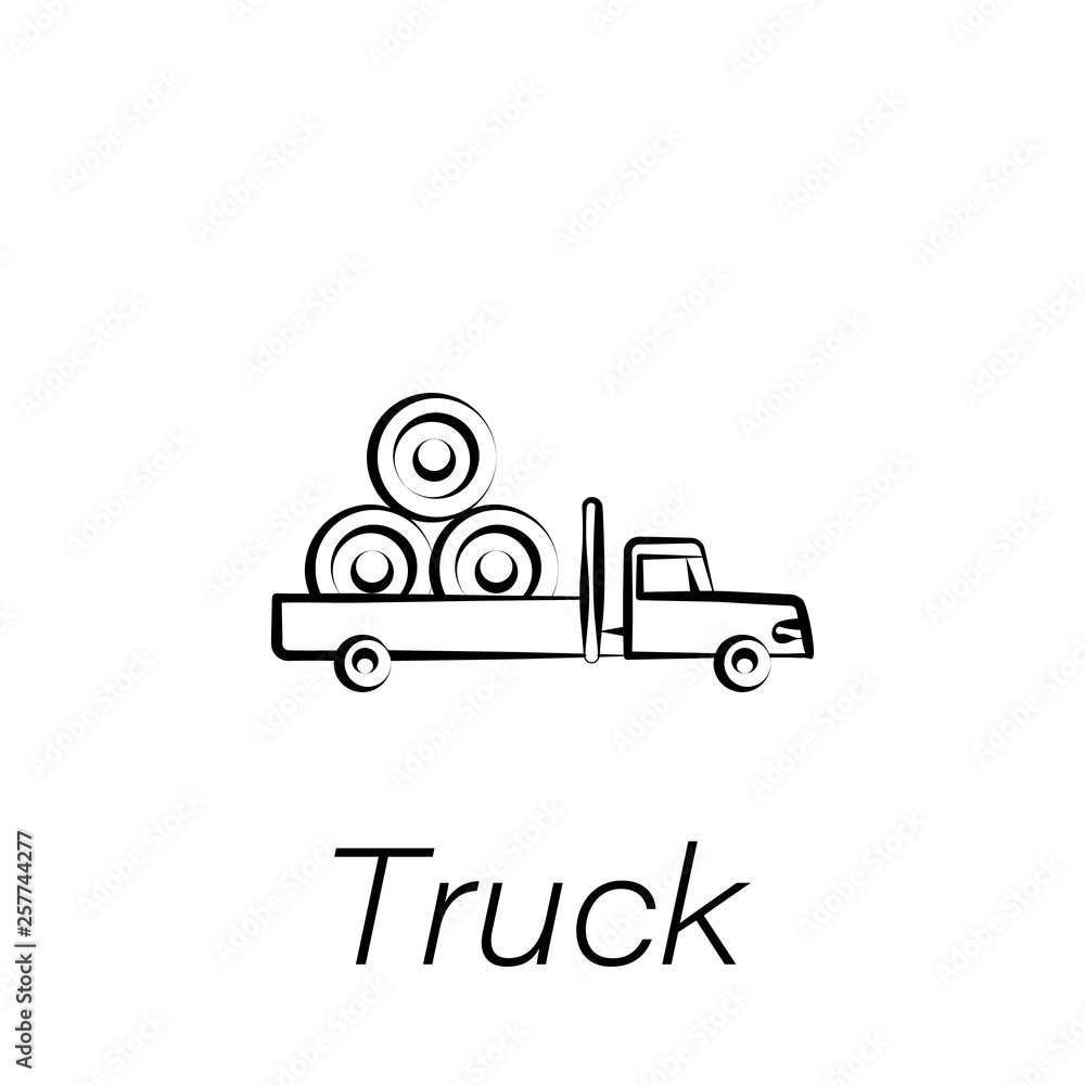 truck hand draw icon. Element of farming illustration icons. Signs and symbols can be used for web, logo, mobile app, UI, UX truck hand draw icon. Element of farming illustration icons. Signs and symbols can be used for web, logo, mobile app, UI, UX