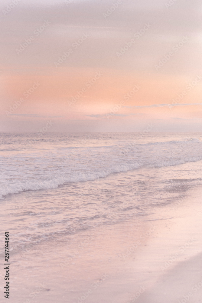 A pastel beach scene 
