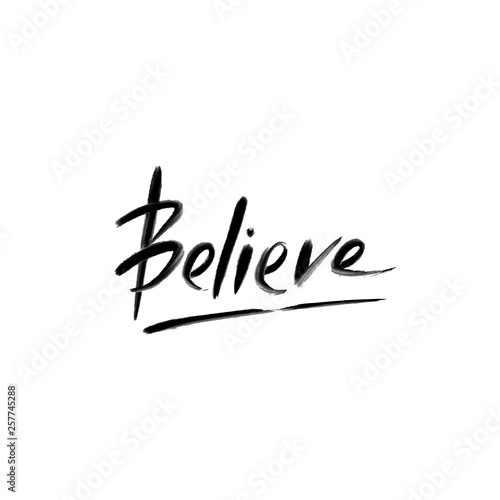  brush lettering believe
