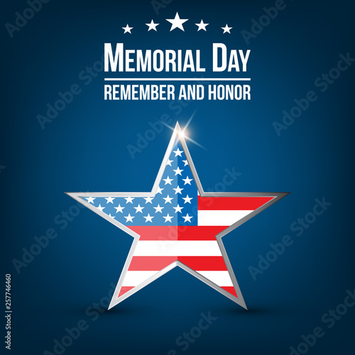 Memorial day - banner template design with masses of copy space. 
