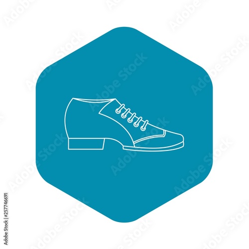 Argentine tango shoe icon. Outline illustration of argentine tango shoe vector icon for web