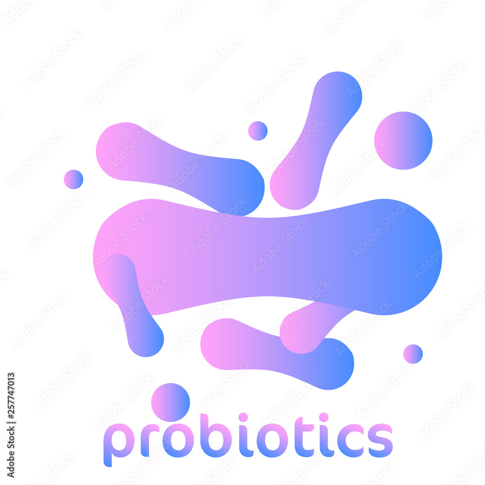 Obraz premium Probiotics Bacteria Vector Logo
