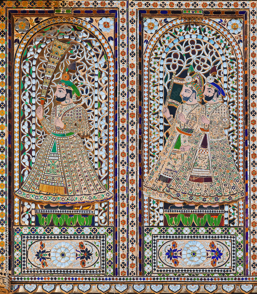 custom made wallpaper toronto digitalOrnate facade of wall in Udaipur City Palace, Rajasthan, India