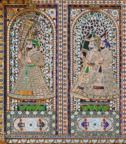 Wallpaper Mural Ornate facade of wall in Udaipur City Palace, Rajasthan, India Torontodigital.ca