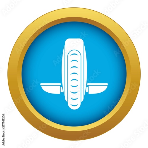 Balance vehicle icon blue vector isolated on white background for any design