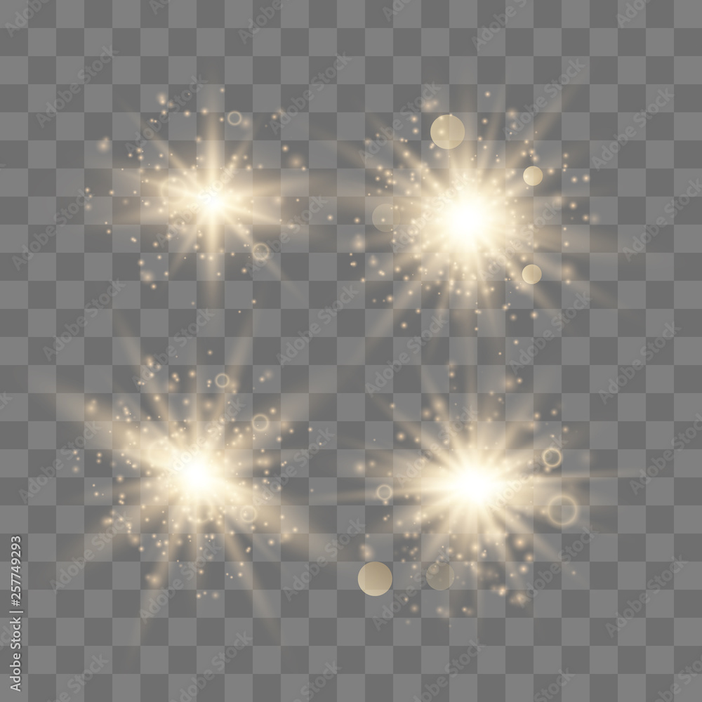 Set of glowing lights Set of glowing lights